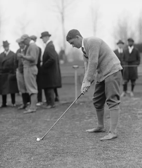 Framed Print : American professional golfer Johnny Farrell in 1921. He won 27 professional matches from 1921-1941. He won the U.S