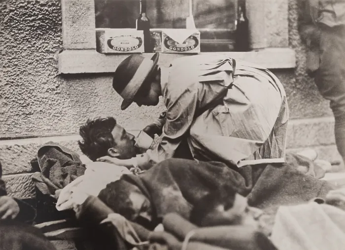 Framed Print : American Red Cross nurse aiding wounded soldiers at Montmirail, France, May 31, 1918 Framed Print : American Red Cross nurse aiding wounded soldiers at Montmirail, France, May 31, 1918
