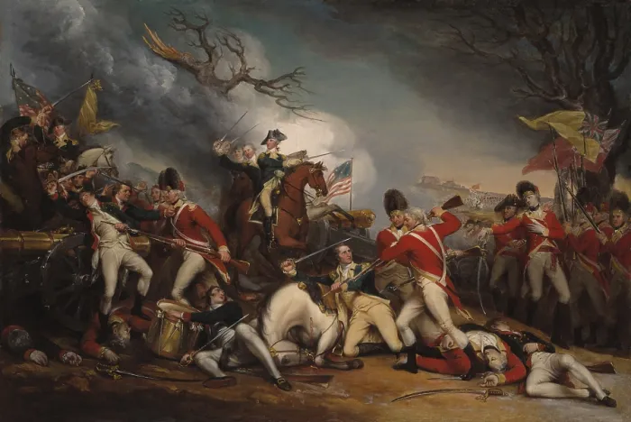 Framed Print : American Revolution. The Death of General Mercer at Battle of Princeton, Jan. 3, 1777. by John Trumbull Framed Print : American Revolution. The Death of General Mercer at Battle of Princeton, Jan. 3, 1777. by John Trumbull