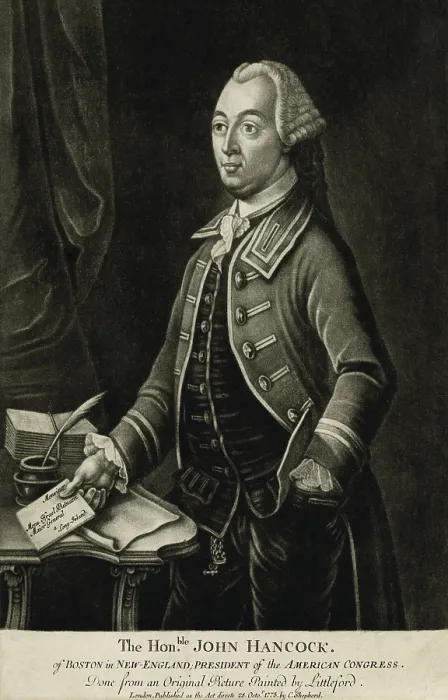 Framed Print : American Revolution, John Hancock, was President of the Second Continental Congress, and served from May 24, 1775 - Oct. 1777