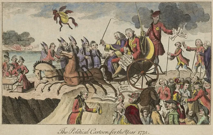 Framed Print : American Revolution. The Political Cartoon for the Year 1775 Framed Print : American Revolution. The Political Cartoon for the Year 1775