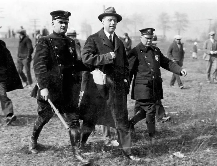 Framed Print : American socialist Norman Thomas (center), being arrested for picketing with strikers in New Jersey, 1926.. Courtesy: CSU Archives  /  Everett Collection