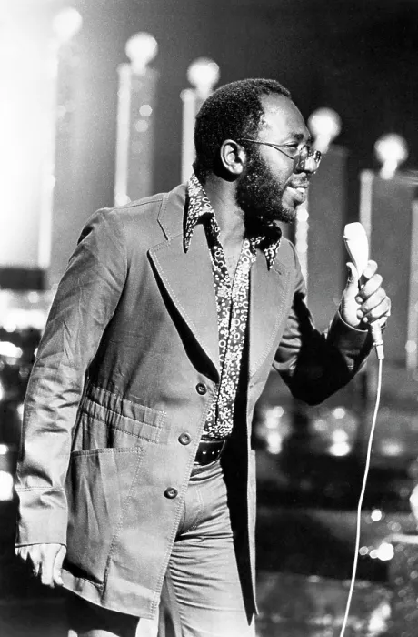 Framed Print : American soul singer Curtis Mayfield, c. 1973.. Courtesy: CSU Archives  /  Everett Collection