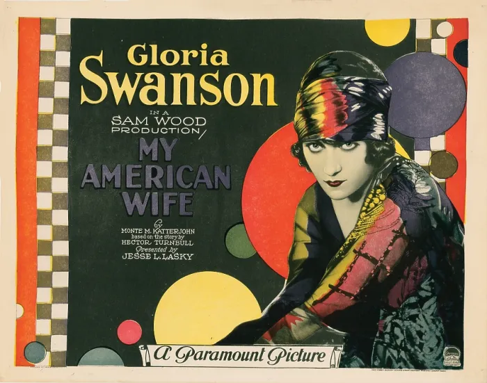 Framed Print : MY AMERICAN WIFE, lobbycard, Gloria Swanson, 1922