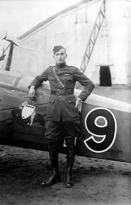 Framed Print : American World War I pilot of the 91st Aero Squadron, France. Feb. 1919 Framed Print : American World War I pilot of the 91st Aero Squadron, France. Feb. 1919