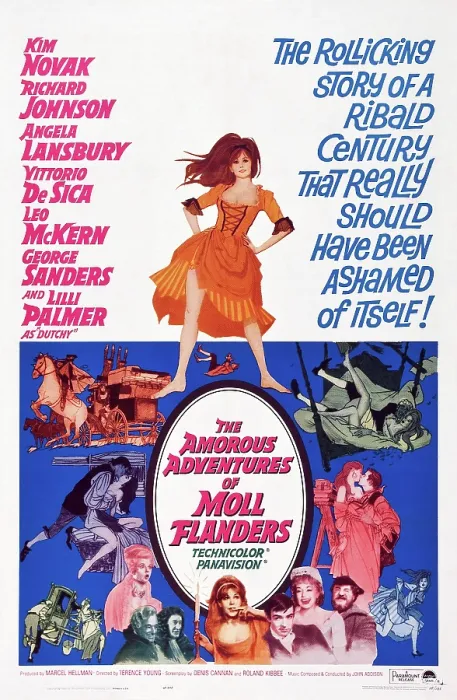 Framed Print : THE AMOROUS ADVENTURES OF MOLL FLANDERS, US poster, Kim Novak (top), bottom from left: Angela Lansbury, Vittorio De Sica, George Sanders, Kim Novak, Richard Johnson, Lilli Palmer