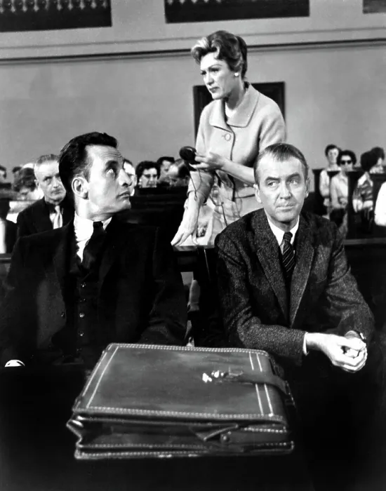 Framed Print : ANATOMY OF A MURDER, George C. Scott, Eve Arden, James Stewart, 1959