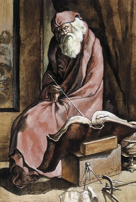 Framed Print : ANAXIMENES of Miletus (588-534 BC). Painting. AISA / Everett Collection**US SALES ONLY**