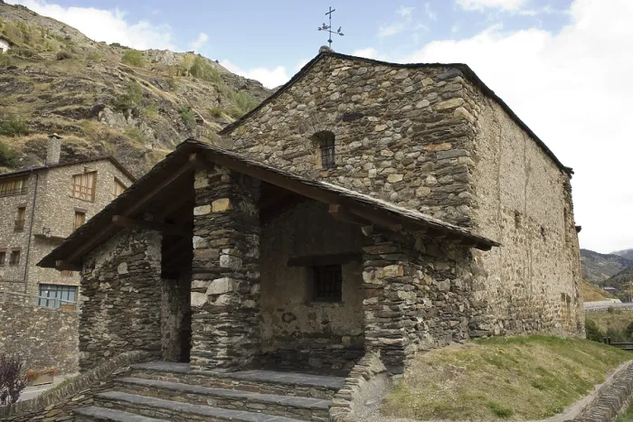 Framed Print : ANDORRA. Canillo. Church of Sant Joan de Caselles (12th c). Porch. Romanesque art. - Paul Maeyaert / Iberfoto / Everett Collection (551532)**US SALES ONLY**