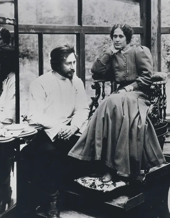 Framed Print : ANDREIEV, Leonid Nikolievich (1871-1919). Portrait of Leonid Andreyev with his first wife Alexandra Veligorskaya. AISA / Everett Collection**US SALES ONLY**