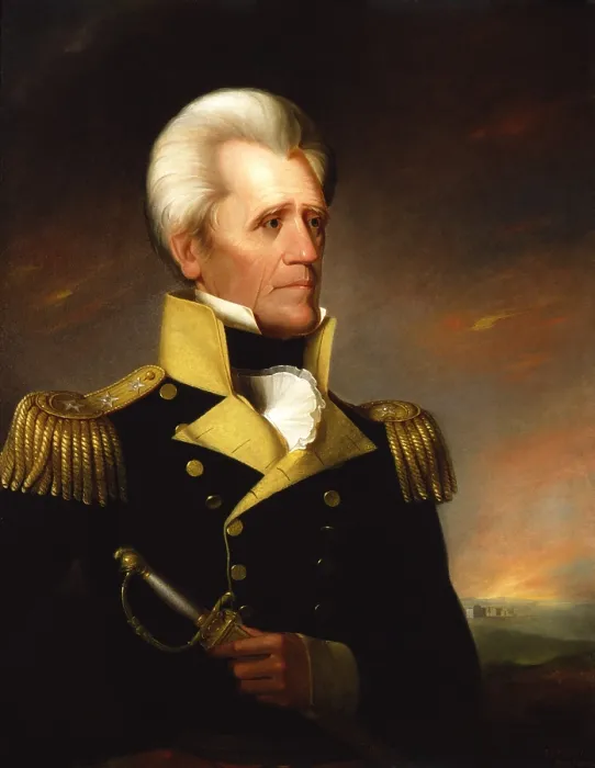 Framed Print : Andrew Jackson, 7th President of the United States, held office from 1829 to 1837. Ralph E. W. Earl portrait of 1835 depicts Jackson in his military commanders dress Framed Print : Andrew Jackson, 7th President of the United States, held office from 1829 to 1837. Ralph E. W. Earl portrait of 1835 depicts Jackson in his military commanders dress