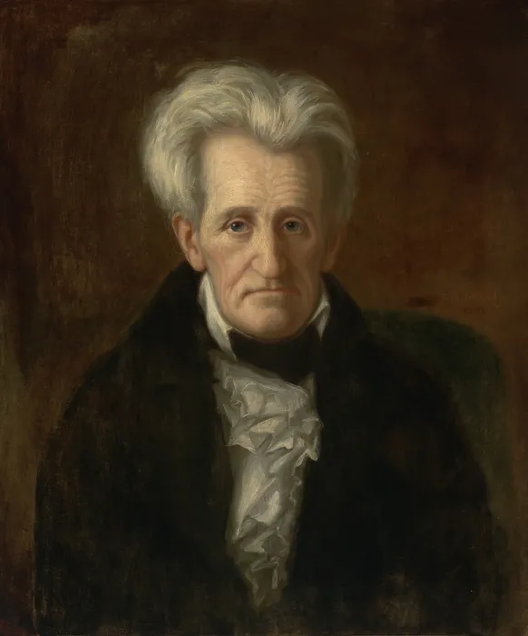 Framed Print : Andrew Jackson, 7th President of the United States, held office from 1829 to 1837. This is one of two Jackson portraits painted by George P. A