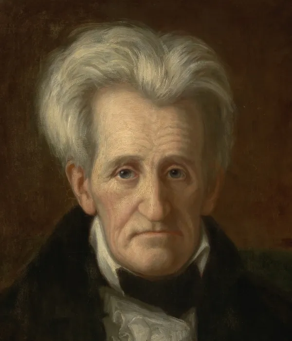 Framed Print : Andrew Jackson, 7th President of the United States, held office from 1829 to 1837. This is one of two Jackson portraits painted by George P. A