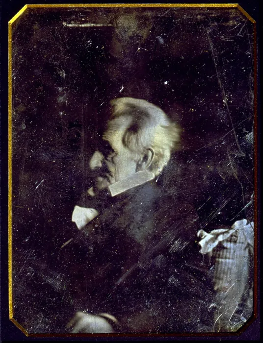 Framed Print : Andrew Jackson, half plate daguerreotype, gold toned, by Mathew Brady's studio, ca. 1844