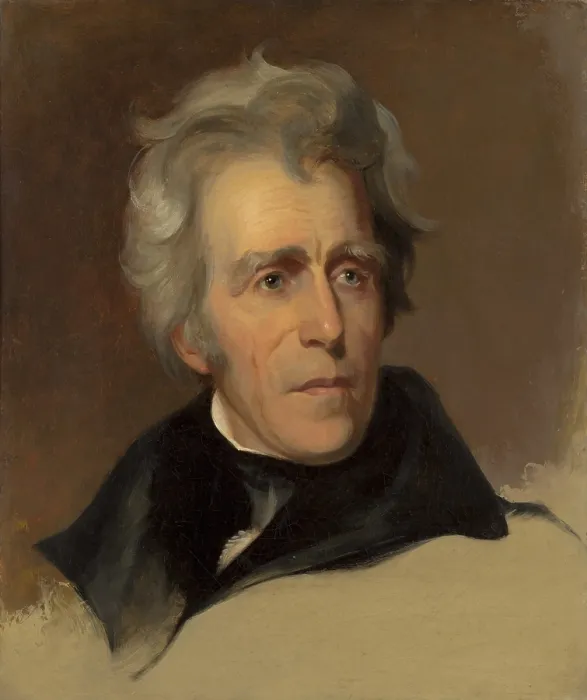 Framed Print : Andrew Jackson, by Thomas Sully, 1845, American painting, oil on canvas. This 1845 painting is based on a 1824 Thomas Sully a portrait of Andrew Jackson