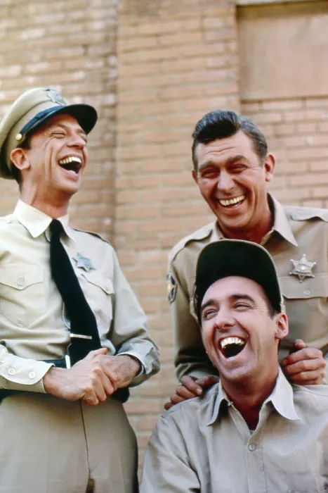 Framed Print : THE ANDY GRIFFITH SHOW, from left, clockwise: Don Knotts, Andy Griffith, Jim Nabors, 1964, (1960-1968)