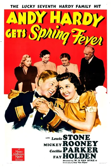 Framed Print : ANDY HARDY GETS SPRING FEVER, US poster art, front from left: Mickey Rooney, Ann Rutherford; back from left: Cecilia Parker, Sara Haden, Fay Holden, Lewis Stone, 1939 Framed Print : ANDY HARDY GETS SPRING FEVER, US poster art, front from left: Mickey Rooney, Ann Rutherford; back from left: Cecilia Parker, Sara Haden, Fay Holden, Lewis Stone, 1939