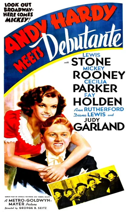Framed Print : ANDY HARDY MEETS DEBUTANTE, US poster, Judy Garland, Mickey Rooney, 1938 Framed Print : ANDY HARDY MEETS DEBUTANTE, US poster, Judy Garland, Mickey Rooney, 1938