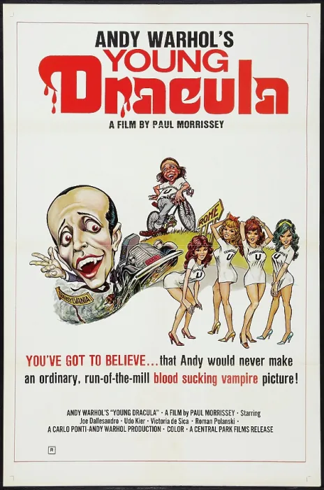 Framed Print : ANDY WARHOL'S YOUNG DRACULA, (aka ANDY WARHOL'S DRACULA, aka BLOOD FOR DRACULA), poster art, 1974