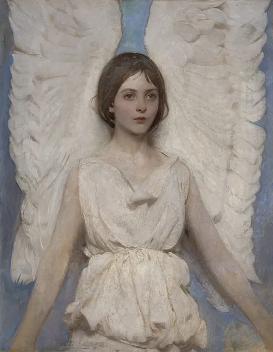 Framed Print : Angel, 1887, by Abbott Handerson Thayer, 1849-1921, American painting, oil on canvas Framed Print : Angel, 1887, by Abbott Handerson Thayer, 1849-1921, American painting, oil on canvas