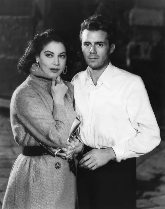 Framed Print : THE ANGEL WORE RED, from left: Ava Gardner, Dirk Bogarde, 1960