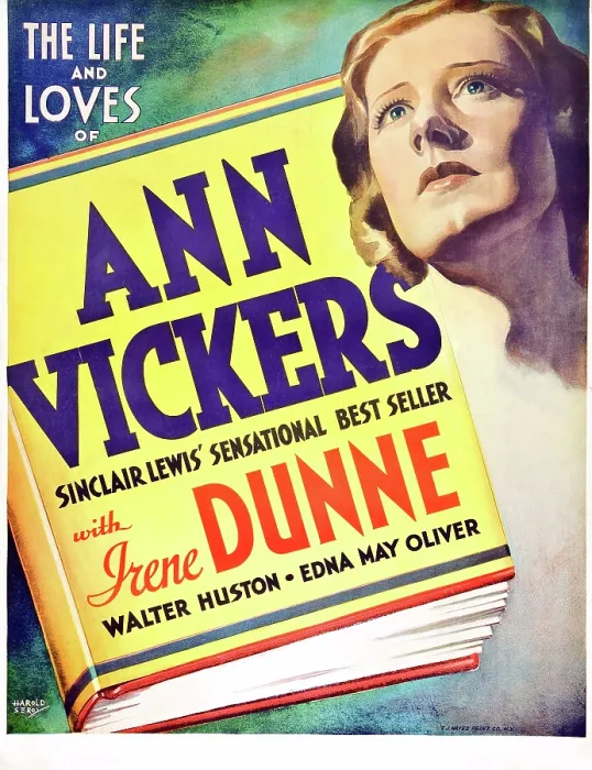 Framed Print : ANN VICKERS, Irene Dunne on poster art, 1933