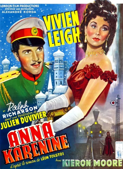 Framed Print : ANNA KARENINA, (aka ANNA KARENINE), l-r: Ralph Richardson, Vivien Leigh on Belgian poster art, 1948 Framed Print : ANNA KARENINA, (aka ANNA KARENINE), l-r: Ralph Richardson, Vivien Leigh on Belgian poster art, 1948