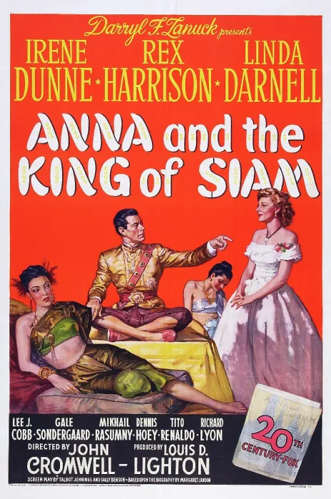 Framed Print : ANNA AND THE KING OF SIAM, US poster art, from left: Linda Darnell, Rex Harrison, Irene Dunne, 1946, TM and Copyright 20th Century Fox Film Corp