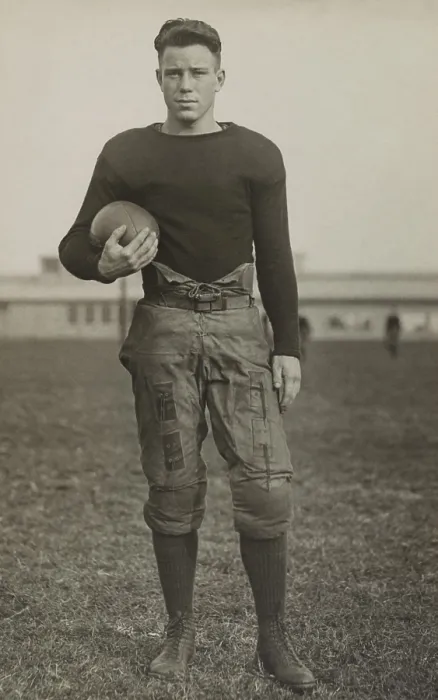 Framed Print : Annapolis halfback, Tom Hamilton, 1924-26, rose to the rank of rear admiral in the U.S. Navy. During World War 2 he served aboard the aircraft carrier USS Enterprise