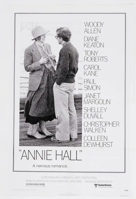 Framed Print : ANNIE HALL, US poster art, from left: Diane Keaton, Woody Allen, 1977