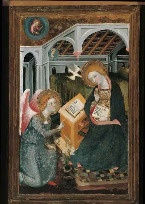 Framed Print : The Annunciation, by Unknown Artist, 14th Century, - Italy, Lombardy, Milan, Brera art gallery. All Framed Print : The Annunciation, by Unknown Artist, 14th Century, - Italy, Lombardy, Milan, Brera art gallery. All