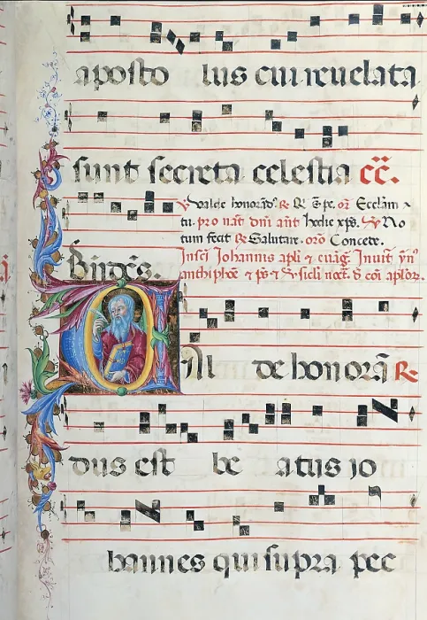Framed Print : Anonymous Sienese painter, Day hours and night hours antiphonary from the first Saturday of Advent to the IV Sunday after Epiphany, 15th Century, illuminated manuscript, Italy Framed Print : Anonymous Sienese painter, Day hours and night hours antiphonary from the first Saturday of Advent to the IV Sunday after Epiphany, 15th Century, illuminated manuscript, Italy