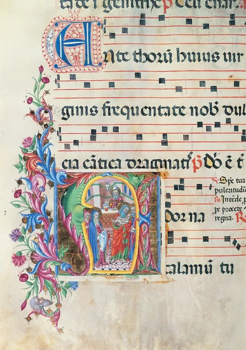 Framed Print : Anonymous Sienese painter, Day hours and night hours antiphonary from the first Saturday of Advent to the IV Sunday after Epiphany, 15th Century, illuminated manuscript, Italy Framed Print : Anonymous Sienese painter, Day hours and night hours antiphonary from the first Saturday of Advent to the IV Sunday after Epiphany, 15th Century, illuminated manuscript, Italy