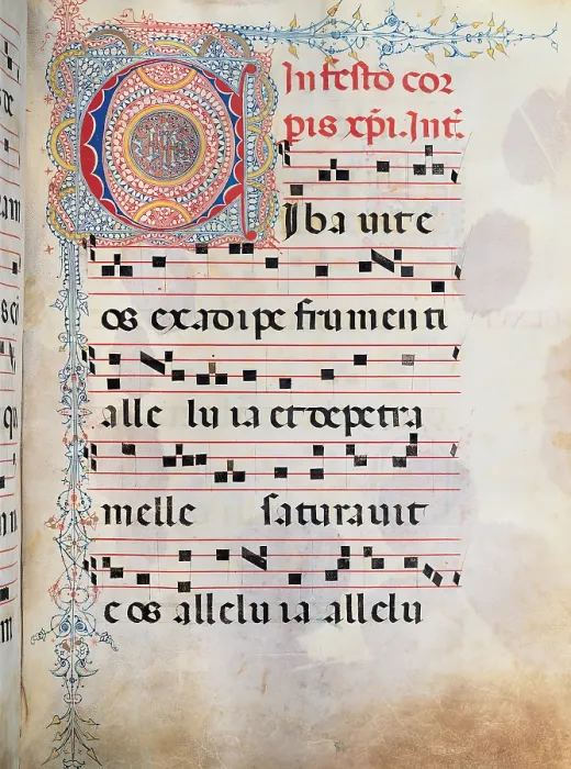 Framed Print : Anonymous Sienese painter, Gradual from Palm Sunday to the XXIV Sunday after Pentecost, 15th Century, illuminated manuscript, Italy, Tuscany, Siena, Osservanza Basilica Framed Print : Anonymous Sienese painter, Gradual from Palm Sunday to the XXIV Sunday after Pentecost, 15th Century, illuminated manuscript, Italy, Tuscany, Siena, Osservanza Basilica