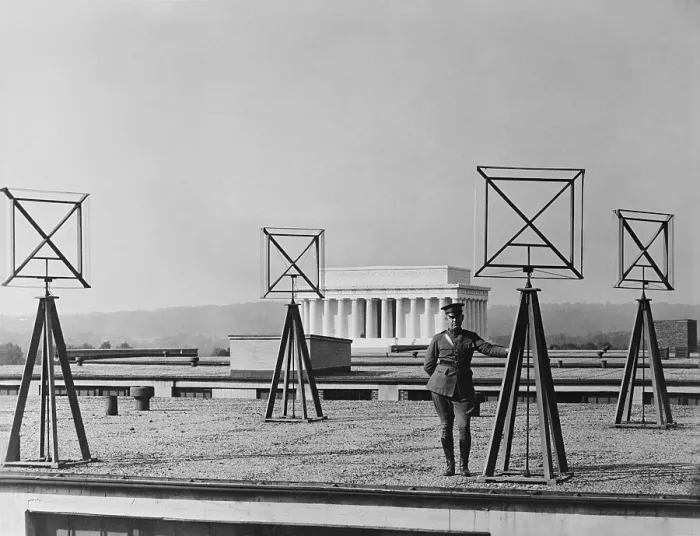 Framed Print : Antennas on the roof of the U.S. Army Radio Station in Washington D.C. 1924 Framed Print : Antennas on the roof of the U.S. Army Radio Station in Washington D.C. 1924