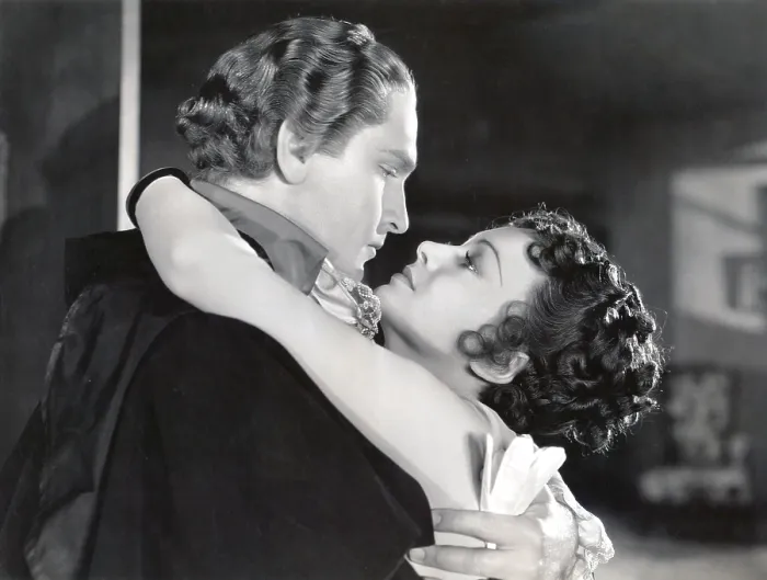 Framed Print : ANTHONY ADVERSE, from left: Fredric March, Olivia de Havilland, 1936