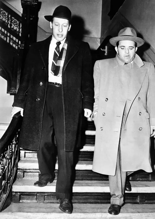 Framed Print : Anthony Anastasia (right) after his arrest by immigration authorities on charges of entering the country illegally Framed Print : Anthony Anastasia (right) after his arrest by immigration authorities on charges of entering the country illegally