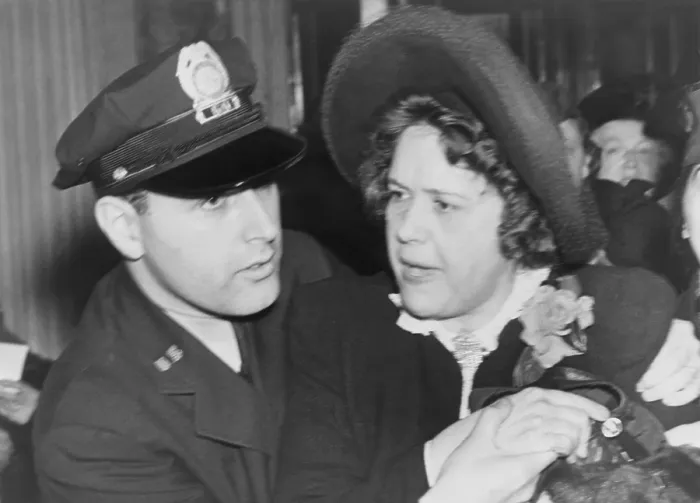 Framed Print : Anti-Communist Elizabeth Dilling escorted from the U.S. Capitol by police. She was leading an anti-war demonstration in Feb. 17, 1941 Framed Print : Anti-Communist Elizabeth Dilling escorted from the U.S. Capitol by police. She was leading an anti-war demonstration in Feb. 17, 1941