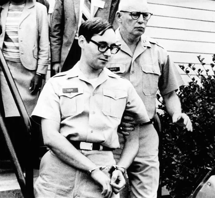 Framed Print : Anti-war Army Capt. Howard Brett Levy handcuffed after receiving a 3 year sentence. June 3, 1967. Dr Framed Print : Anti-war Army Capt. Howard Brett Levy handcuffed after receiving a 3 year sentence. June 3, 1967. Dr