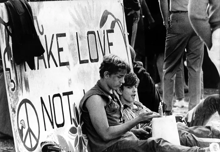 Framed Print : Anti-war Demonstrators, Downtown, Chicago, IL, 08-29-1968.. Courtesy: CSU Archives  /  Everett Collection