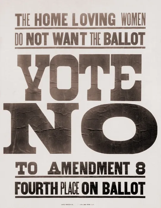 Framed Print : Anti-Women's Suffrage poster from California, October 1911