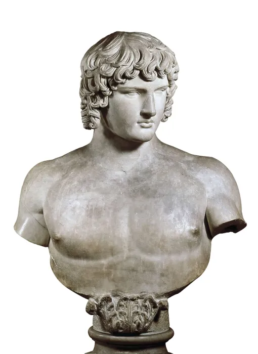 Framed Print : Antinous or Antinos. 2nd c. BC. Roman art. Early Empire. Sculpture on marble. VATICAN CITY. Pius-Clementine Museum (Vatican Museums). AISA / Everett Collection**US SALES ONLY**