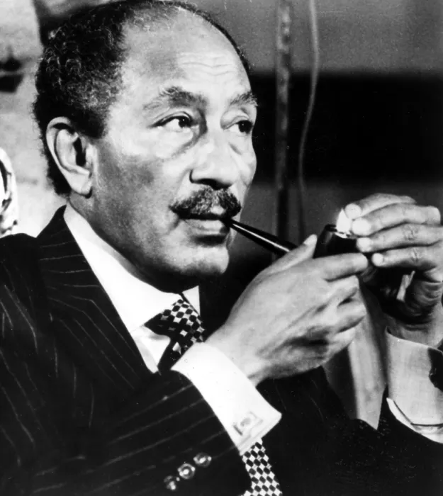 Framed Print : Anwar Sadat, Egyptian President, c. 1978.. Courtesy: CSU Archives  /  Everett Collection