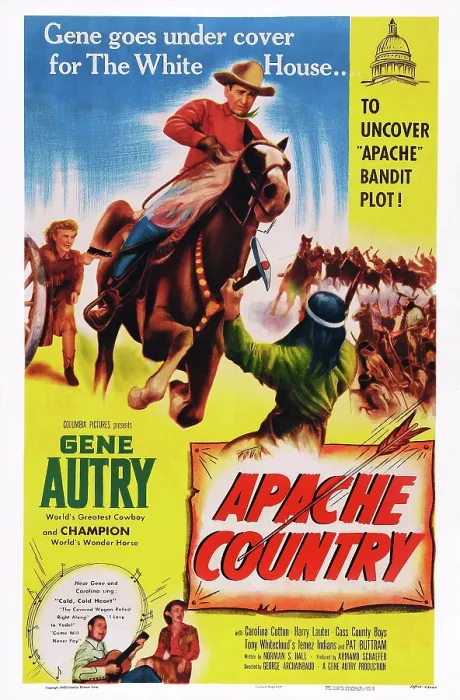 Framed Print : APACHE COUNTRY, poster art, Gene Autry, 1952 Framed Print : APACHE COUNTRY, poster art, Gene Autry, 1952