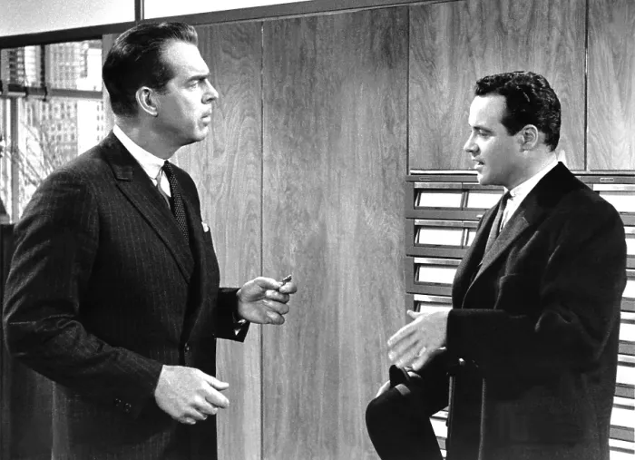 Framed Print : THE APARTMENT, Fred MacMurray, Jack Lemmon, 1960