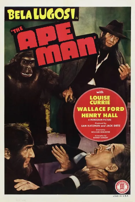 Framed Print : THE APE MAN, US poster art, Bela Lugosi, Henry Hall, 1943