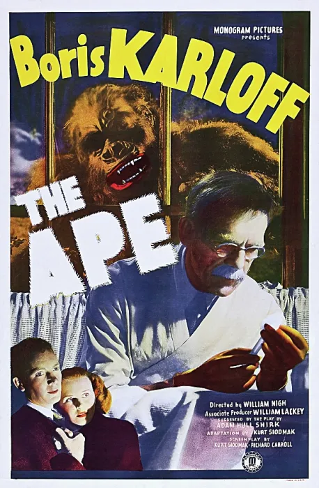 Framed Print : THE APE, US poster art, Gene O'Donnell, Marix Wrixon, Ray Corrigan, Boris Karloff, 1940
