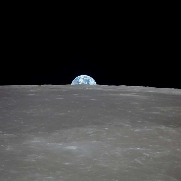Framed Print : Apollo 11 Earth rise over the Moon. Earth on the horizon in the Mare Smythii Region of the Moon. Image 1 of a NASA sequence of 18. July 20, 1969 Framed Print : Apollo 11 Earth rise over the Moon. Earth on the horizon in the Mare Smythii Region of the Moon. Image 1 of a NASA sequence of 18. July 20, 1969
