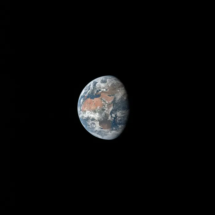 Framed Print : Apollo 11 Earth view from space. African and the Middle East from more than 100, 000 miles. July 17, 1969