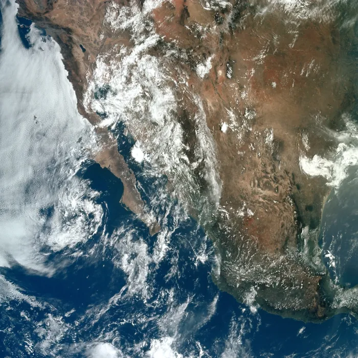 Framed Print : Apollo 11 Earth view from space. Mexico, and the southwest United States. July 23, 1969